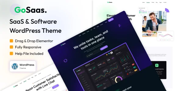 Gosaas - SaaS & Software WordPress Theme